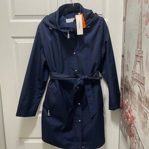 XXL Calvin Klein Navy Blue Rain Coat